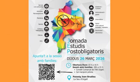 El cartell anunciant la jornada informativa sobre estudis postobligatoris