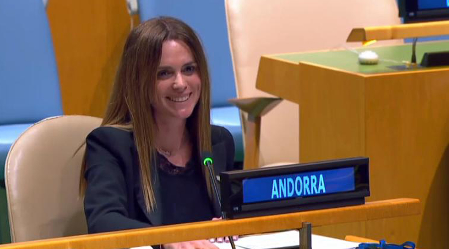 La secretària d'Estat, Mariona Cadena, a l'ONU (SFGA)