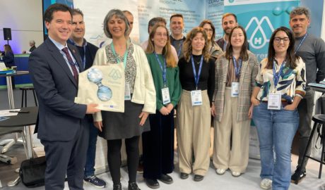 Els socis del projecte Phyrene, amb Mikel Irujo (esquerra), conseller d'Indústria i de Transició Ecològica i Digital Empresarial del Govern de Navarra