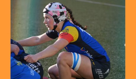 Una jugadora tricolor durant el partit