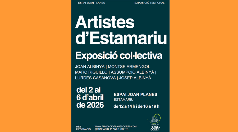 Cartell informant sobre l'exposició col·lectiva a Estamariu