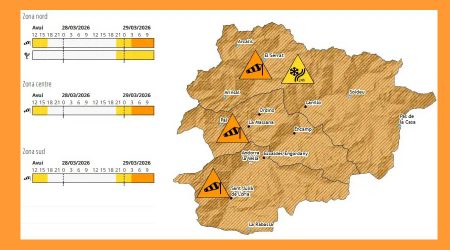 Mapa d'avís taronja per al cap de setmana