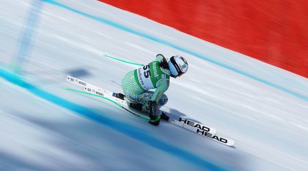 L'andorrana, Jordina Caminal, durant la seva baixada