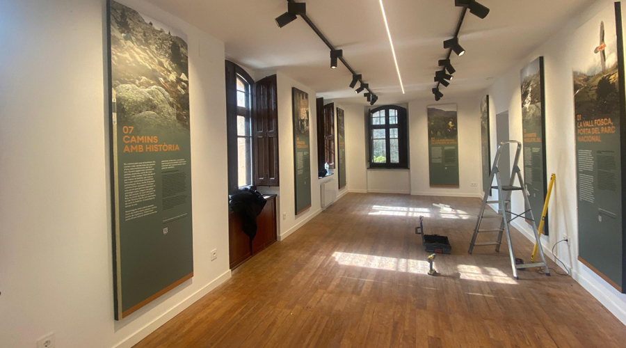 Interior del nou centre d'interpretació d'Aigüestortes a la Vall Fosca