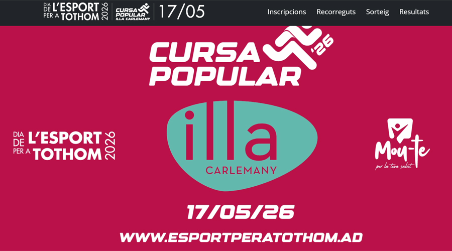 La cursa tindrà lloc el diumenge 17 de maig