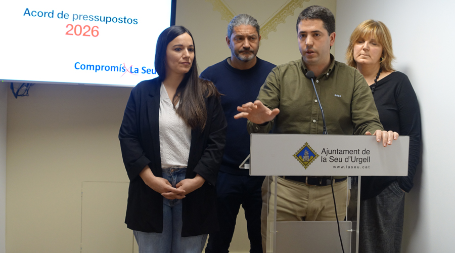 Els membres de l'equip de govern a l'Ajuntament de la Seu (Aj. la Seu)