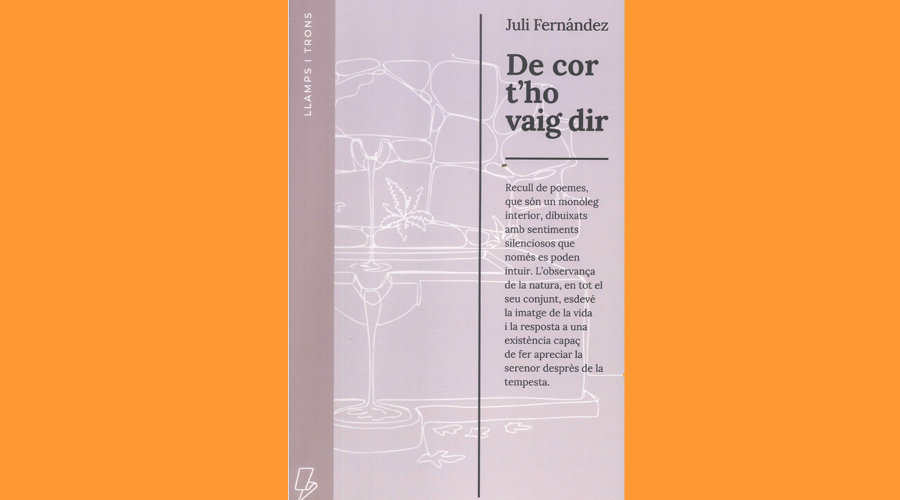 Coberta del llibre "De cor t'ho vaig dir", de Juli Fernández