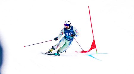 Lucas Pagès en una de les seves baixades