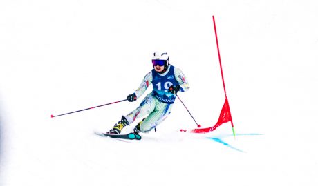 Lucas Pagès en una de les seves baixades