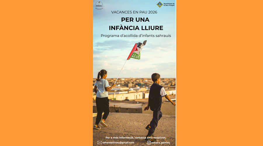 Cartell anunciant el programa d'acollida (Aj. la Seu)