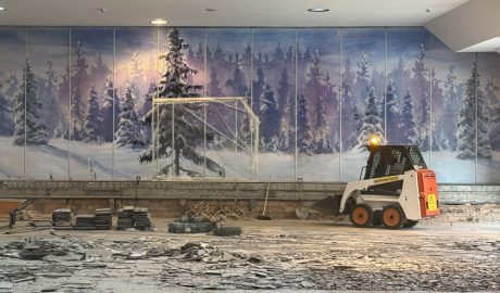 Inici dels treballs de reforma a la Sala de Congressos del Complex Esportiu i Sociocultural d’Encamp