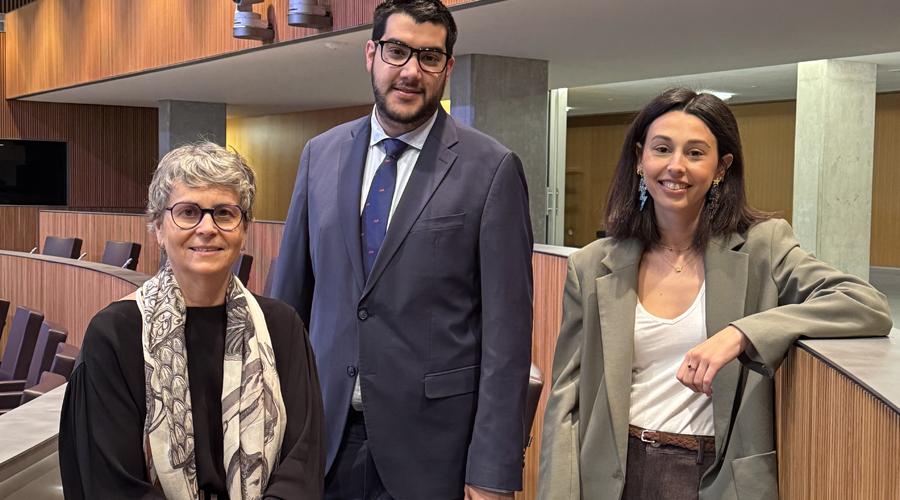 Els consellers generals socialdemòcrates, Susanna Vela, Pere Baró i Laia Moliné