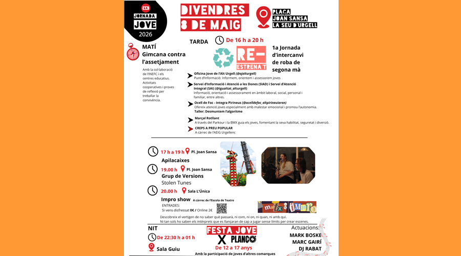 Cartell de la Jornada Jove 2026 (Aj. la Seu)