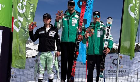 El podi del gegant en categoria sènior amb Rius (1), Fernández (2) i Cornella (3)