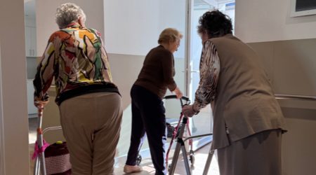 Usuaris del Centre de Dia de la Fundació Sant Hospital de la Seu d'Urgell