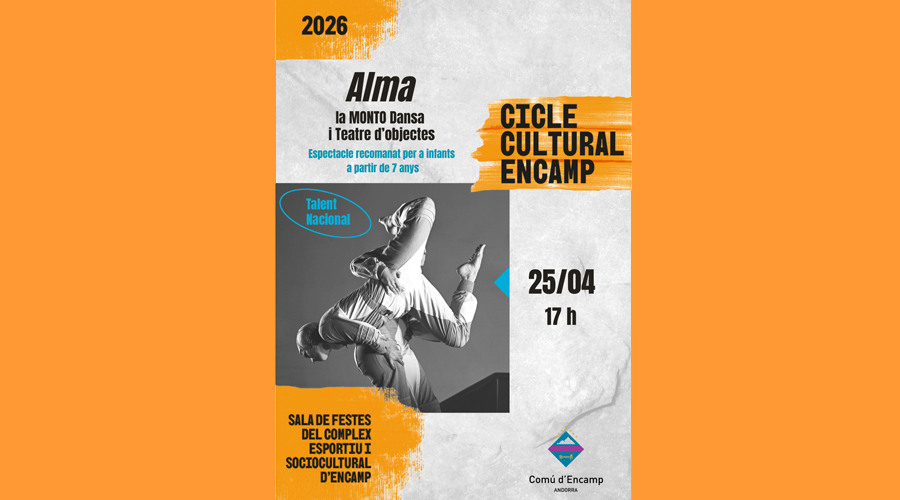 El cartell anunciador de l'espectacle "Alma" (Comú d'Encamp)