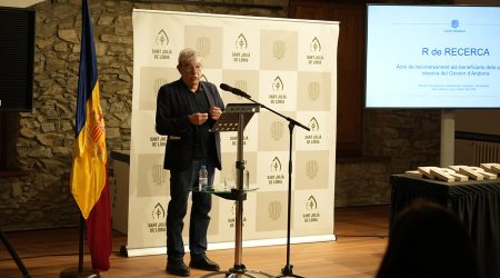 El ministre, Ladislau Baró, durant la seva intervenció