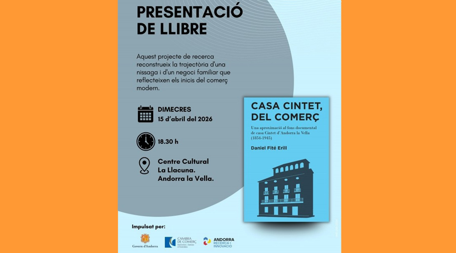 Cartell anunciant la presentació del llibre