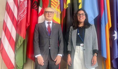 El ministre de Finances, Ramon Lladós, i la secretària d’Estat d’Afers Financers Internacionals, Lorena Jordana