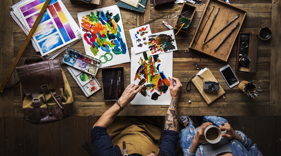 El taller d'uns artistes