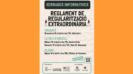 El cartell informant de les xerrades