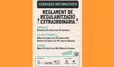 El cartell informant de les xerrades