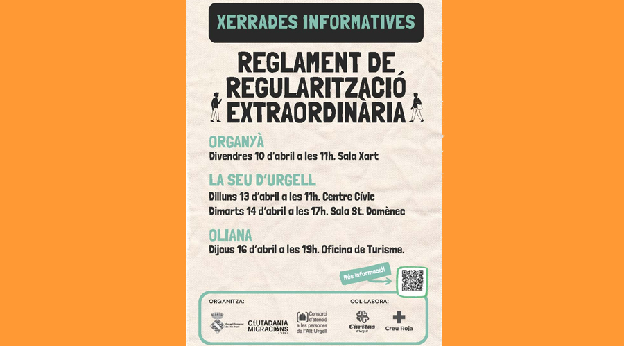 El cartell informant de les xerrades