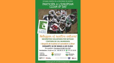Cartell informant sobre l'acció de neteja
