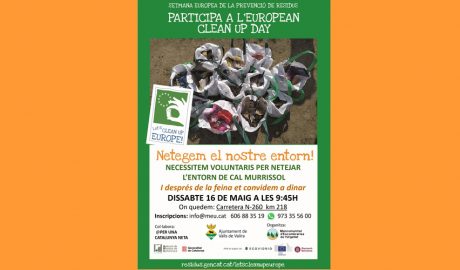 Cartell informant sobre l'acció de neteja