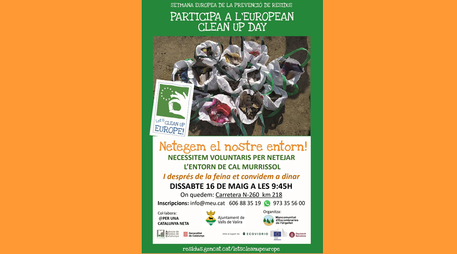 Cartell informant sobre l'acció de neteja