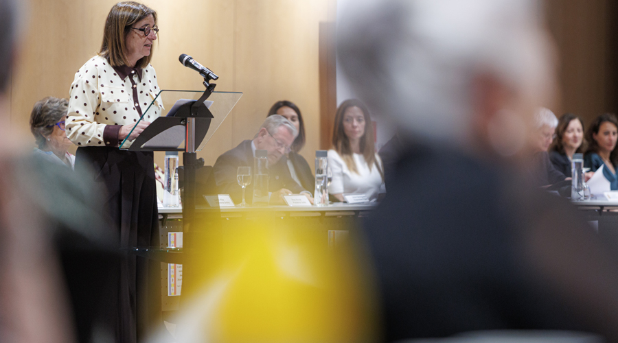 La ministra, Trini Marín, a l’assemblea general ordinària de la Federació de la Gent Gran
