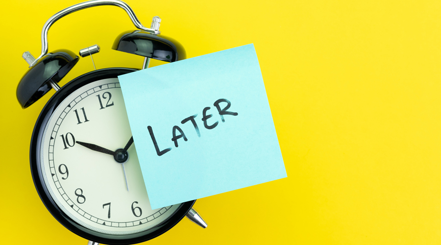 Procrastinar, o el que és el mateix, deixar les coses per a després