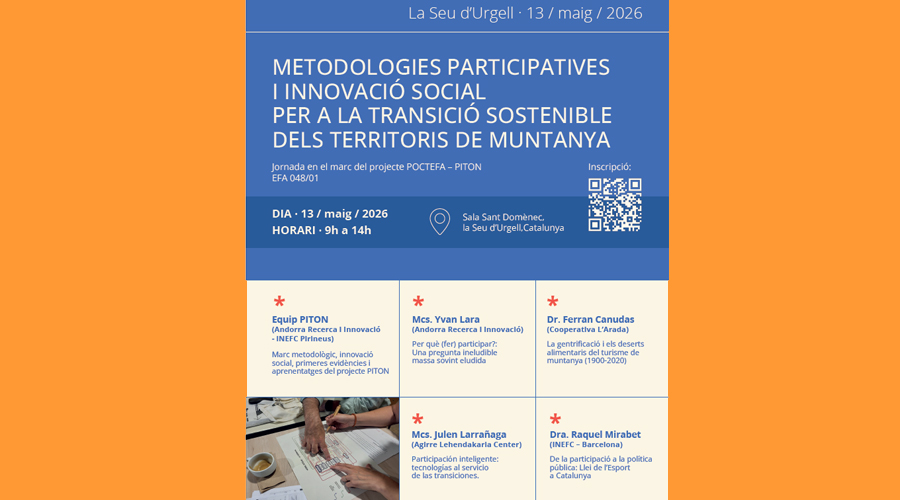 Jornada sobre transició sostenible, organitzada per INEFC Pirineus