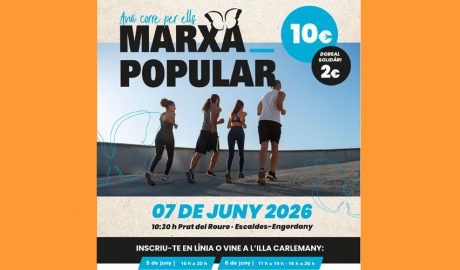 El cartell anunciant la marxa popular