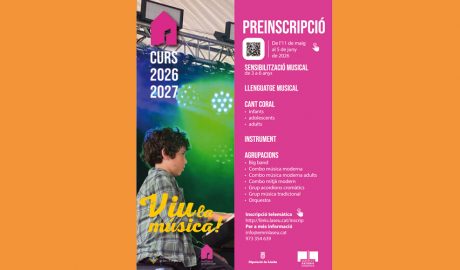 Cartell informant del període de preinscripcions