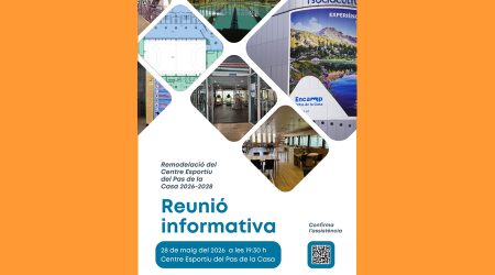 Cartell anunciant la reunió informativa, el dijous 28 de maig