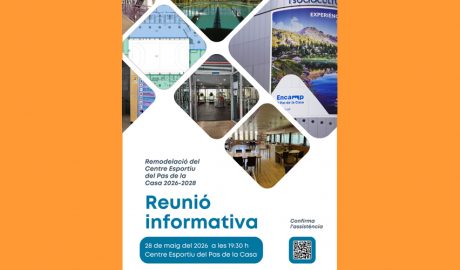 Cartell anunciant la reunió informativa, el dijous 28 de maig
