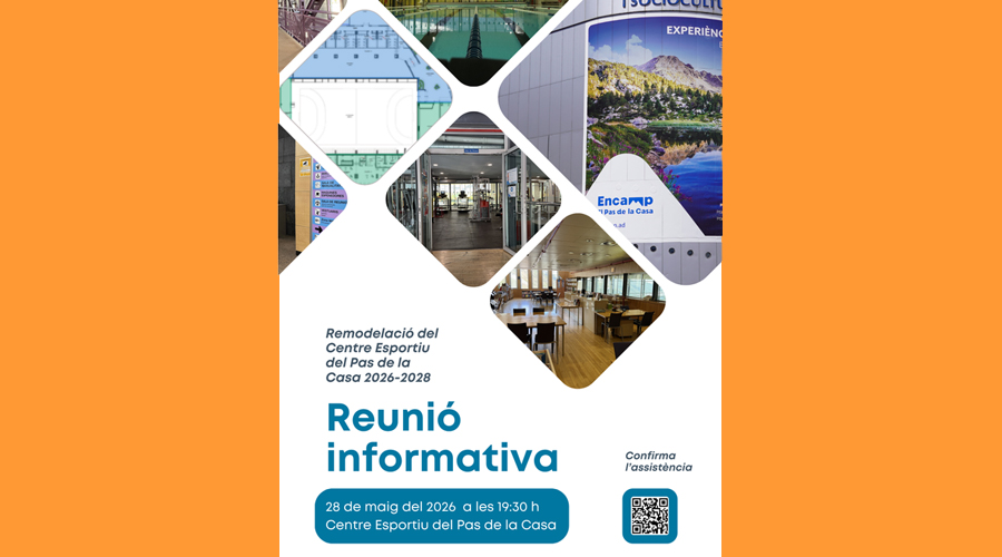 Cartell anunciant la reunió informativa, el dijous 28 de maig