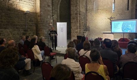 El bisbe d'Urgell durant la seva intervenció