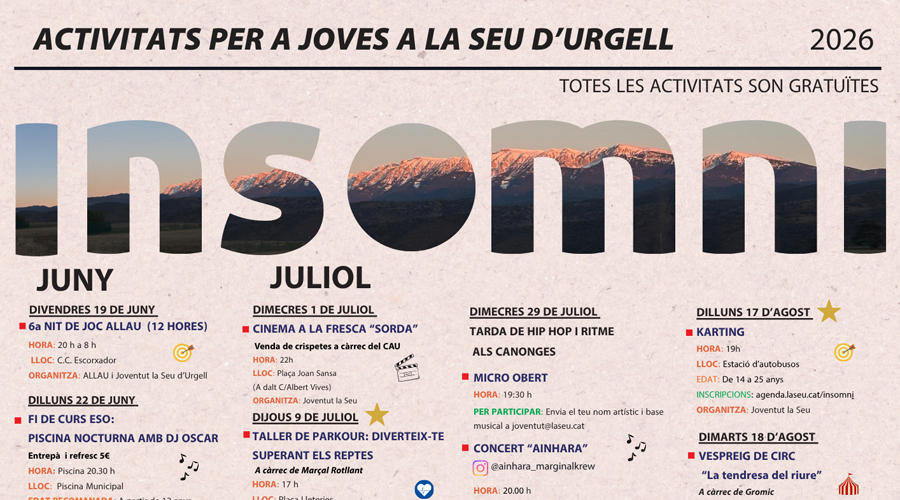 Cartell de l'INSOMNI 2026