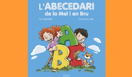 Coberta del llibre infantil "L’abecedari de la Mel i en Bru"