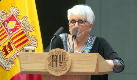 Angelina Mas en l'homenatge que va rebre quan va ser condecorada amb l'Orde de Carlemany