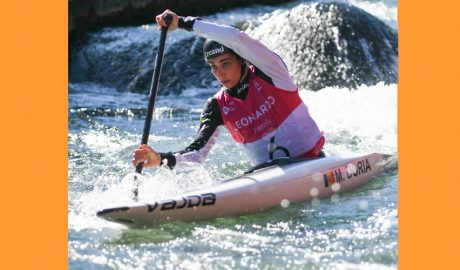 Mònica Doria competint a Augsburg