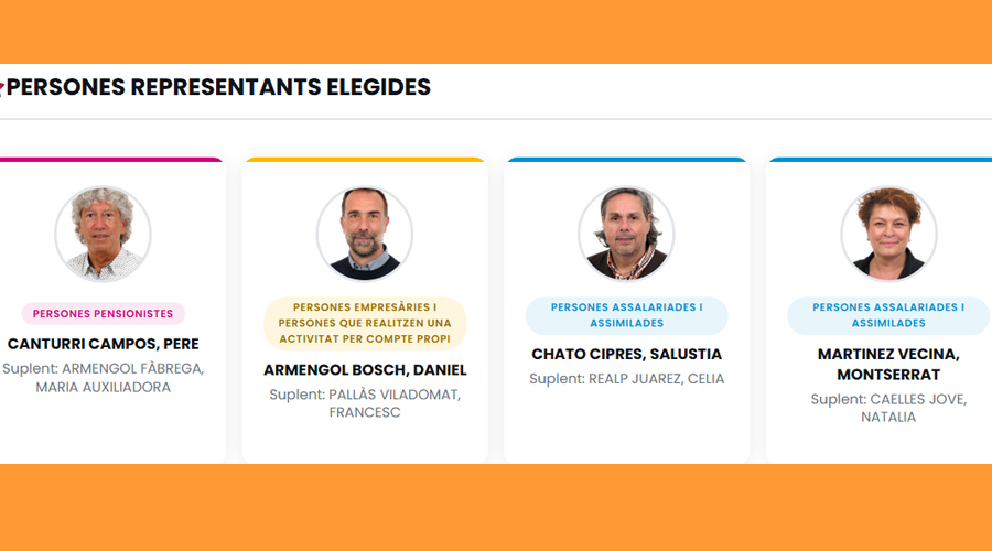 Les persones elegides en aquestes eleccions (CASS)