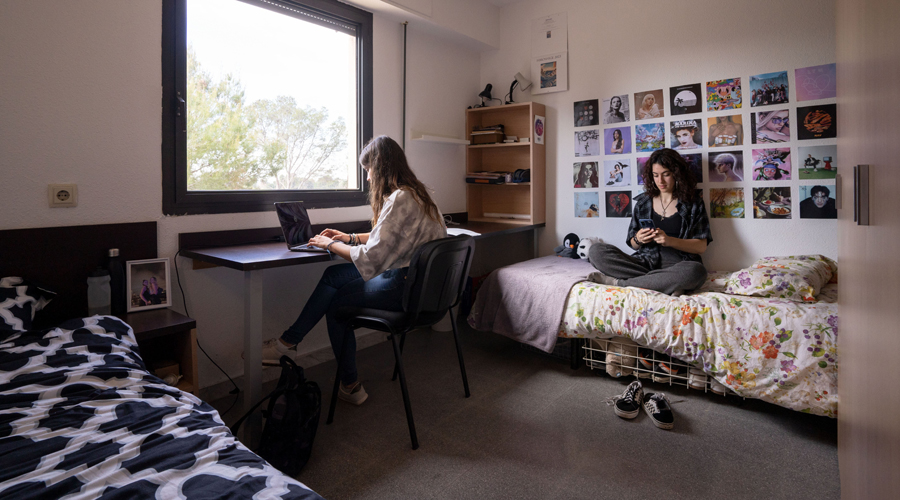 Habitació d'estudiants a la Vila Universitària de la UAB