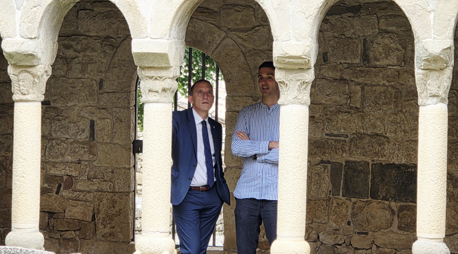 José Crespín amb l'alcalde de Castell de Mur, Miquel López